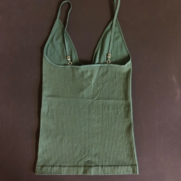 Free People Green Ribbed Tank - Picture 2 of 3